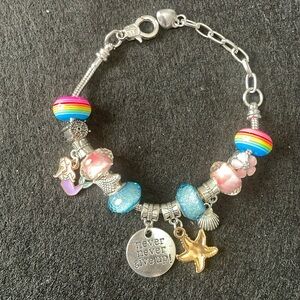 handmade snake chain charm bracelet